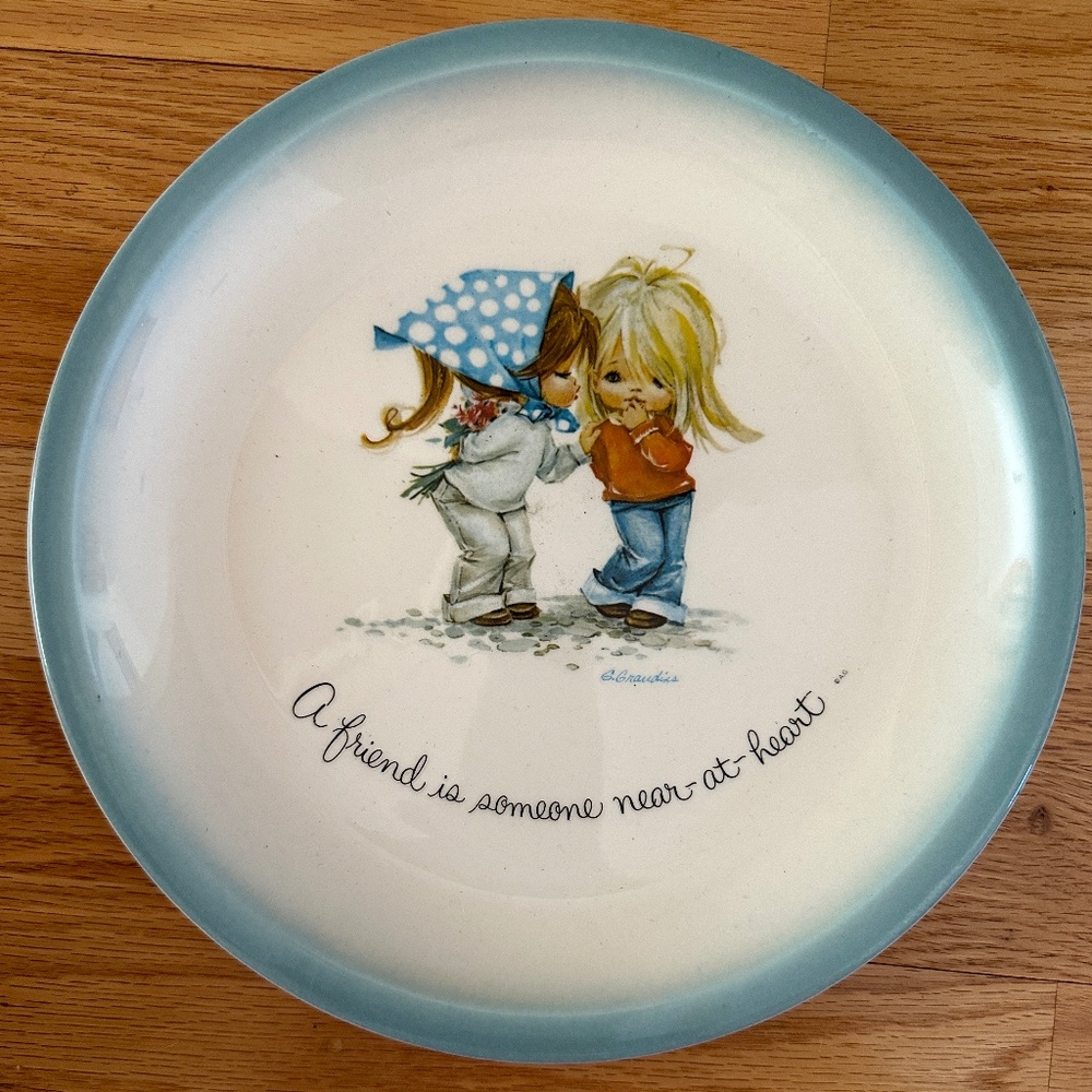 Vintage Gigi American Greetings Collectors Edition Plate 1972 Near at Heart